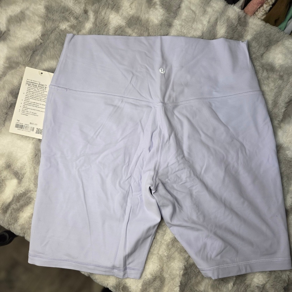 Lululemon Align High-Rise Short 8 Serene Blue Nulu Yoga Biker Shorts LW7CRJS 14